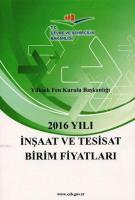 2016 Yılı İnşaat ve Tesisat Birim Fiyatları