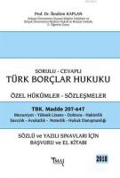 2018 Sorulu - Cevaplı Borçlar Hukuku Özel Hükümler Sözleşmeler
