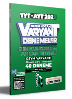 2022 TYT Din Kültürü ve Ahlak Bilgisi Tamamı Video Çözümlü 40 Deneme Sınavı Benim Hocam Yayınları