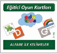 Alfabe İle Kelimeler - Eğitici Oyun Kartları