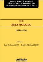 Cilt 1 Eşya Hukuku