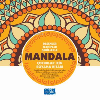 Desenler Tezhipler Şekillerle Mandala - Sarı Kitap Çocuklar İçin Boyama Kitabı