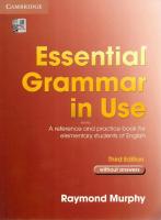 Essentıal Grammar In Use Wıth Answers Third Editio