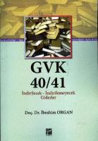 GVK40/41 İndirilecek - iİdirilemeyecek Giderler