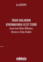 İnsan Haklarının Korunmasında Geçici Tedbir