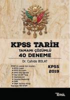 KPSS Tarih Tamamı Çözümlü 40 Deneme KPSS 2019