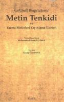 Metin Tenkidi ve Yazma Metinleri Yayınlama İlkeleri