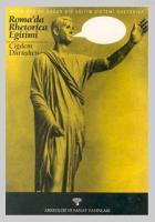 Rhetorica Antik Çağda Doğan Bir Eğitim Sistemi Roma'da Rhetorica Eğitimi