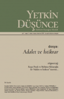 Yetkin Düşünce Sayı 2 - Adalet Ve Istikrar