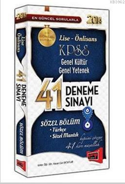 2014 KPSS Lise Önlisans GY-GK 41 Deneme Sınavı Sözel Bölüm Hasan Can O