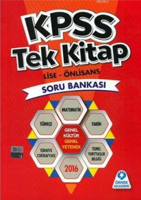 2016 KPSS Tek Kitap Soru Bankası Kolektif