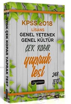 2018 KPSS Genel Yetenek Genel Kültür Çek Kopar Yaprak Test Kolektif