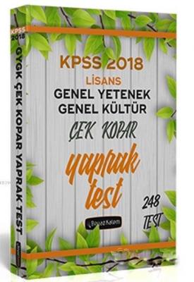 2018 KPSS Genel Yetenek Genel Kültür Çek Kopar Yaprak Test