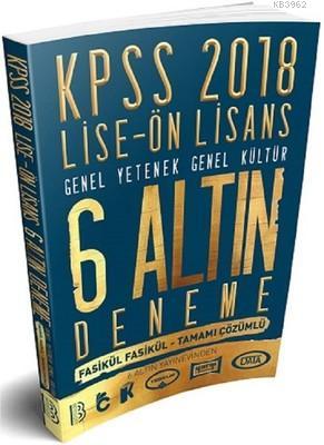 2018 KPSS Lise Ön Lisans 6 Altın Deneme Kolektif