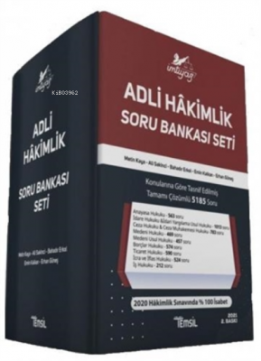 2021 İmtiyaz - Adli Hakimlik Soru Bankası Seti (9 Kitap Takım)