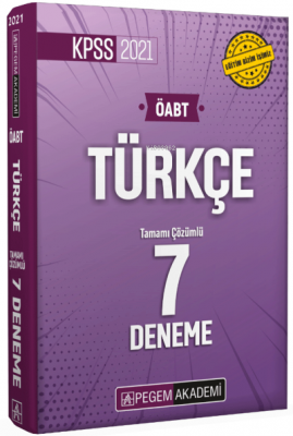 2021 KPSS ÖABT Türkçe Öğretmenliği Tamamı Çözümlü 7 Deneme Kolektif