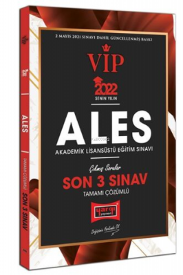 2022 ALES VIP Tamamı Çözümlü Son 3 Sınav Çıkmış Sorular Kolektif