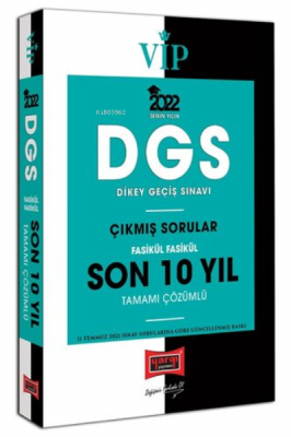 2022 DGS Fasikül Fasikül Tamamı Çözümlü Son 10 Yıl Çıkmış Sorular
