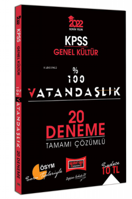 2022 KPSS Genel Kültür %100 Vatandaşlık Tamamı Çözümlü 20 Deneme Kolek