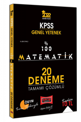 2022 KPSS Genel Yetenek %100 Matematik Tamamı Çözümlü 20 Deneme Kolekt