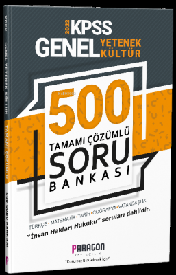 2022 Kpss Genel Yetenek - Genel Kültür Tamamı Çözümlü 500 Soru Bankası
