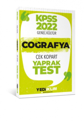 2022 KPSS Lisans Genel Kültür Coğrafya Çek Kopart Yaprak Test Kolektif