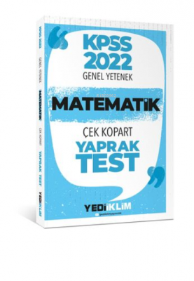 2022 KPSS Lisans Genel Yetenek Matematik Çek Kopart Yaprak Test Kolekt
