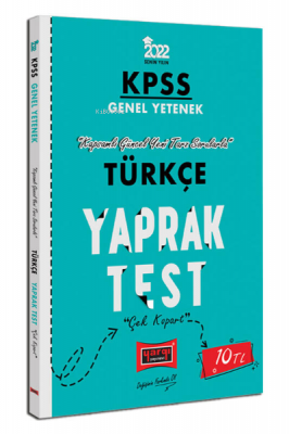 2022 KPSS Lisans GY Türkçe Yaprak Test Kolektif