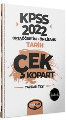 2022 KPSS Ortaöğretim Ön Lisans Genel Kültür Tarih Çek Kopart Yaprak T