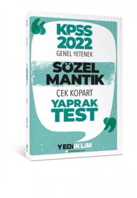 2022 KPSS Sözel Mantık Çek Kopart Yaprak Test