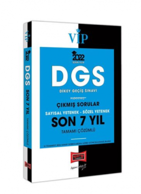 2022 VİP DGS Sayısal Yetenek Sözel Yetenek Son 7 Yıl Tamamı Çözümlü Çıkmış Sorular