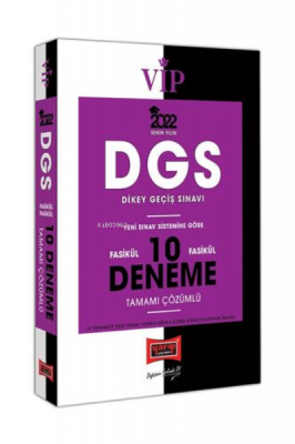 2022 VİP DGS Tamamı Çözümlü Fasikül Fasikül 10 Deneme