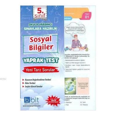 5. Sınıf sosyal Bilgiler Yaprak Test Okula Yardımcı ve Sınavlara Hazırlık