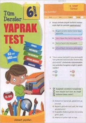 6. Sınıf Tüm Dersler Yaprak Test