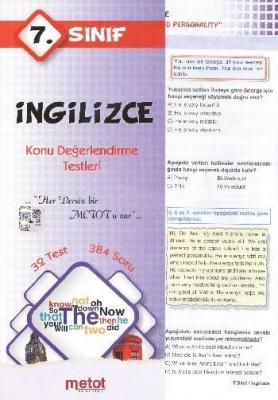 7. Sınıf İngilizce Konu Değerlendirme Testleri