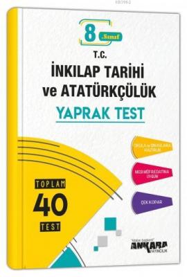8. Sınıf İnkılap Tarihi Ve Atatürkçülük 40 Yaprak Test Ankara Yayıncıl