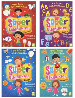 Okul Öncesi Zeka Etkinleri Süper Etkinler 4 Kitap Set