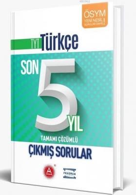 A Yayınları TYT Türkçe Son 5 Yıl Tamamı Çözümlü Çıkmış Sorular A
