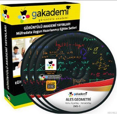 ALES Geometri Çözümlü Soru Bankası Eğitim Seti 16 DVD Kolektif