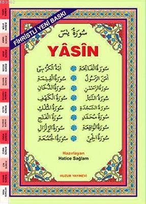 Arapça Fihristli Yasin-i Şerif (Kod:026) - Rahle Boy
