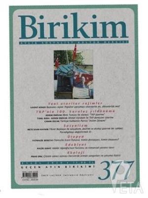 Birikim Aylık Sosyalist Kültür Dergisi Sayı: 377 Eylül 2020