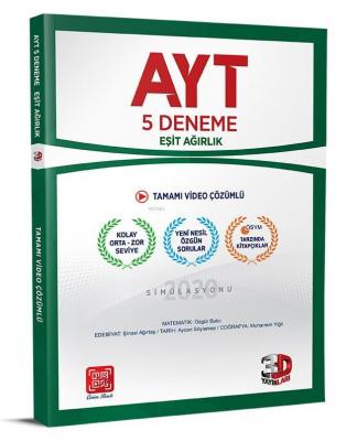 Çözüm Yayınları AYT Eşit Ağırlık 5 li Paket Deneme 3D Çözüm