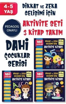 Dahi Çocuklar Serisi Aktivite Seti 4-5 Yaş - (3 Kitap Takım)