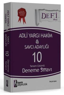 Def'i Adli Yargı Hakim ve Savcı Adaylığı 10 Deneme Sınavı 2016