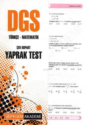 DGS 2021 Türkçe-Matematik Yaprak Test