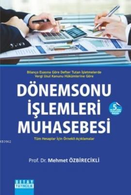 Dönemsonu İşlemleri Muhasebesi