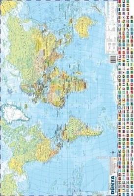 Dünya Siyasi-Fiziki Haritası 50x35 Kolektif