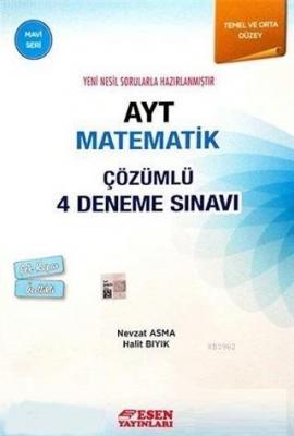 Esen Yayınları AYT Matematik 4 Deneme Sınavı Mavi Seri Esen