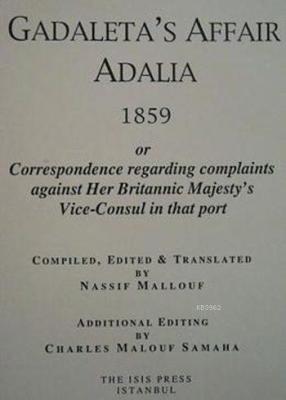 Gadaleta's Affair Adalia 1859 Charles Malouf Samaha