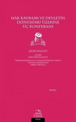Hak Kavramı ve Devletin Dönüşümü Üzerine Üç Konferans